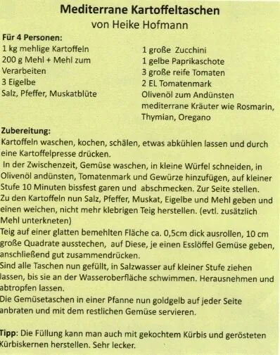 Mediterrane Kartoffeltaschen &ndash; Rezept des Monats Oktober 2023