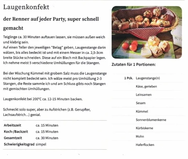 Laugenkonfekt &ndash; Rezept des Monats Juli 2024