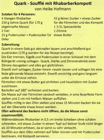 Quark-Soufflé mit Rhabarberkompott &ndash; Rezept des Monats Mai 2025